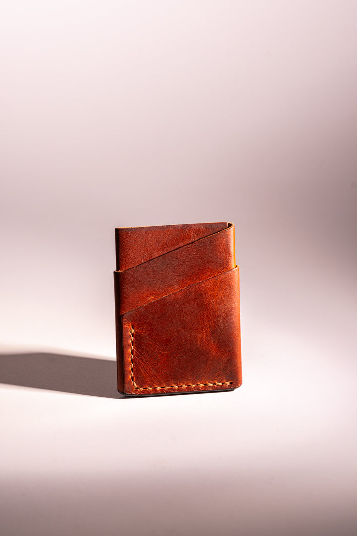 Brown leather card holder 