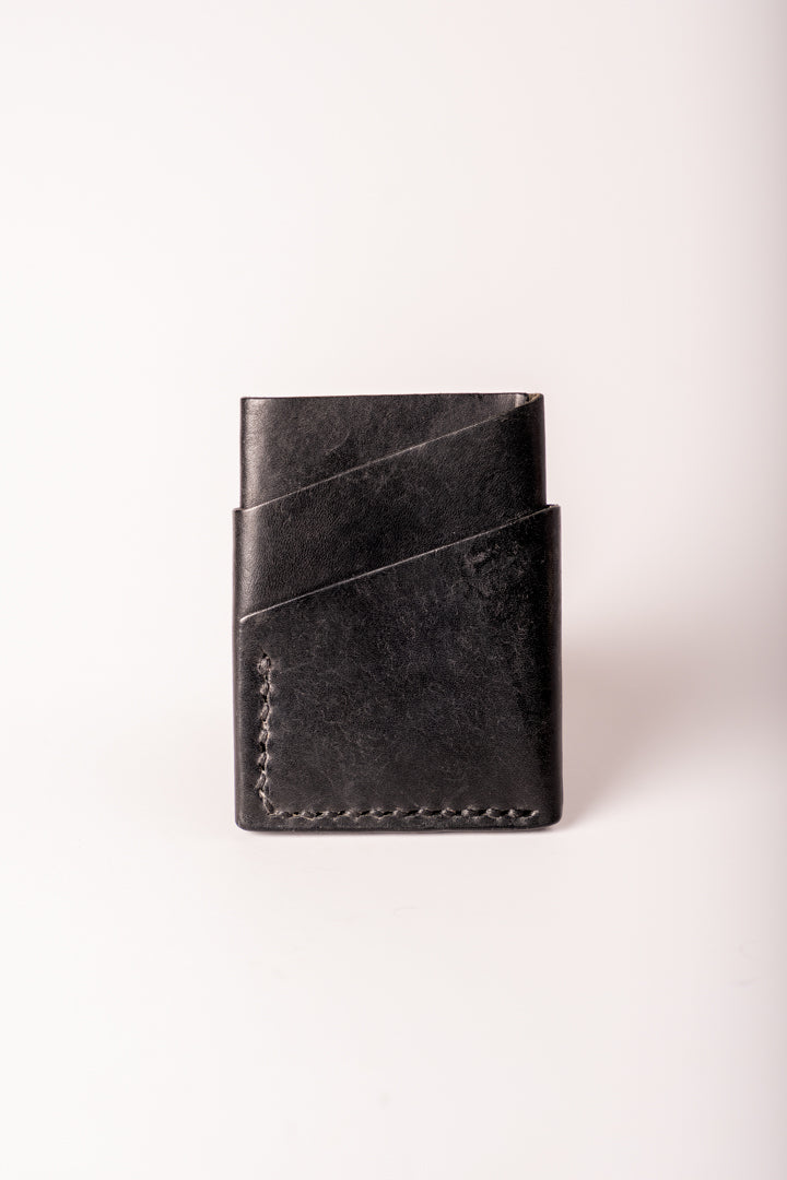 luxury handmade in uk black leather card holder